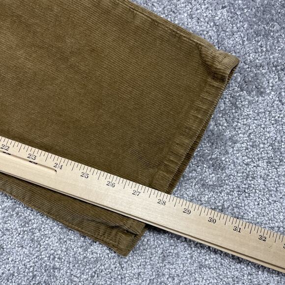 Levis Corduroy Pants Womens 32 x 28 Ribcage Straight Ankle Tan Brown - Picture 11 of 13